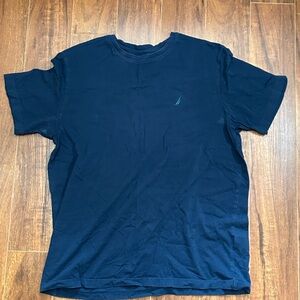 Nautica Blue Short Sleeve Tee Classic Crew Neck